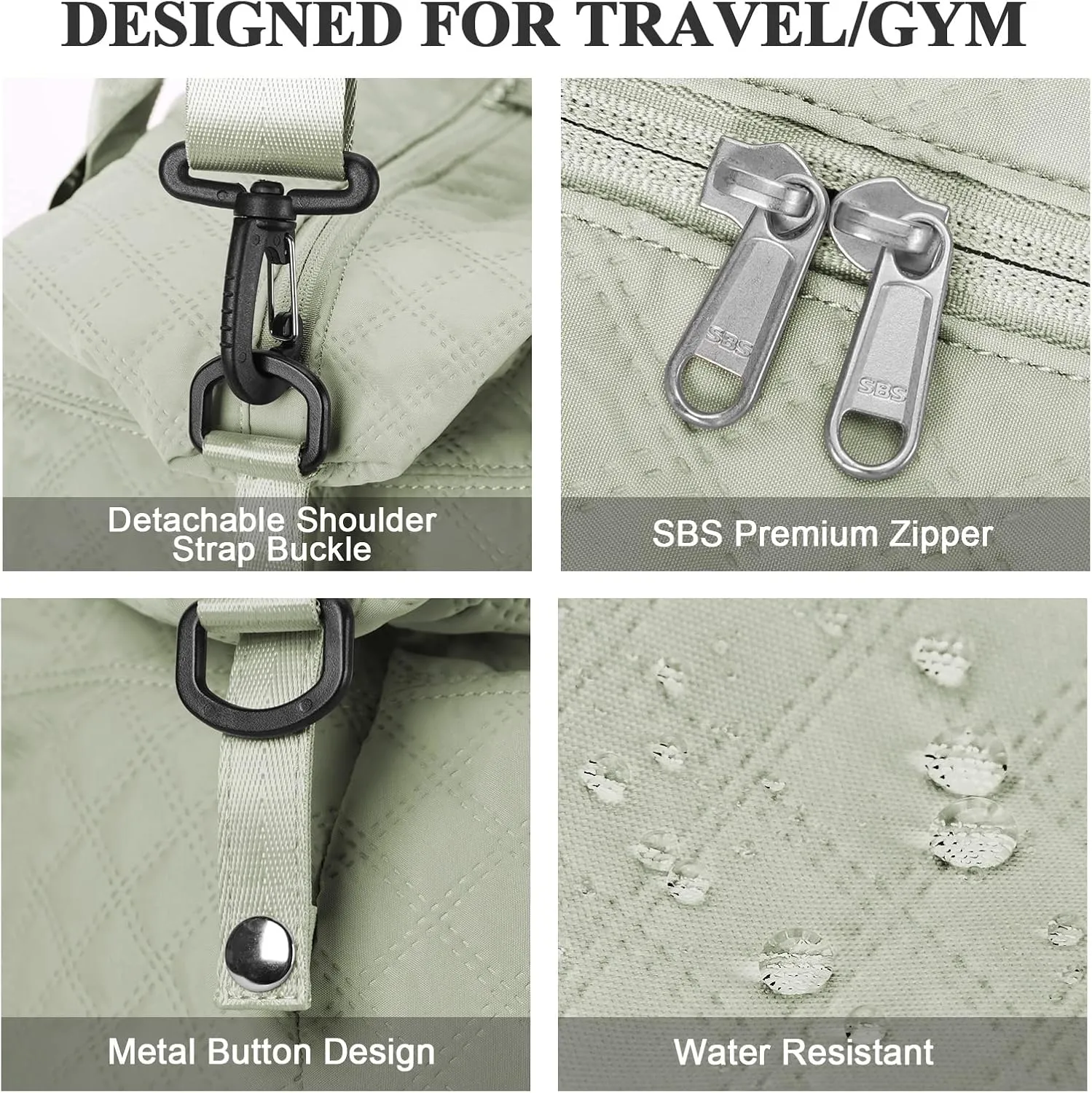 Travel Duffel Bag,Sports Tote Gym Bag,Shoulder Weekender Overnight Bag for Women