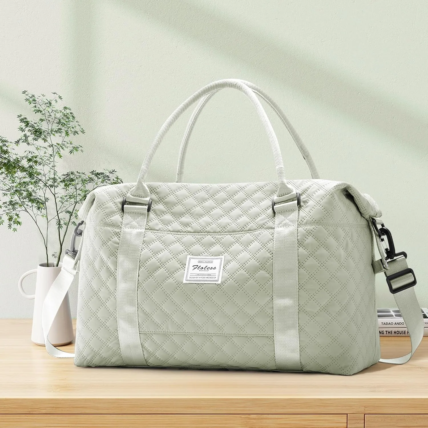 Travel Duffel Bag,Sports Tote Gym Bag,Shoulder Weekender Overnight Bag for Women