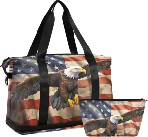 Travel Duffel Gym Sports Luggage Bag Expandable Large Capacity Glede Flag 3 Sports Bag for Women and Men