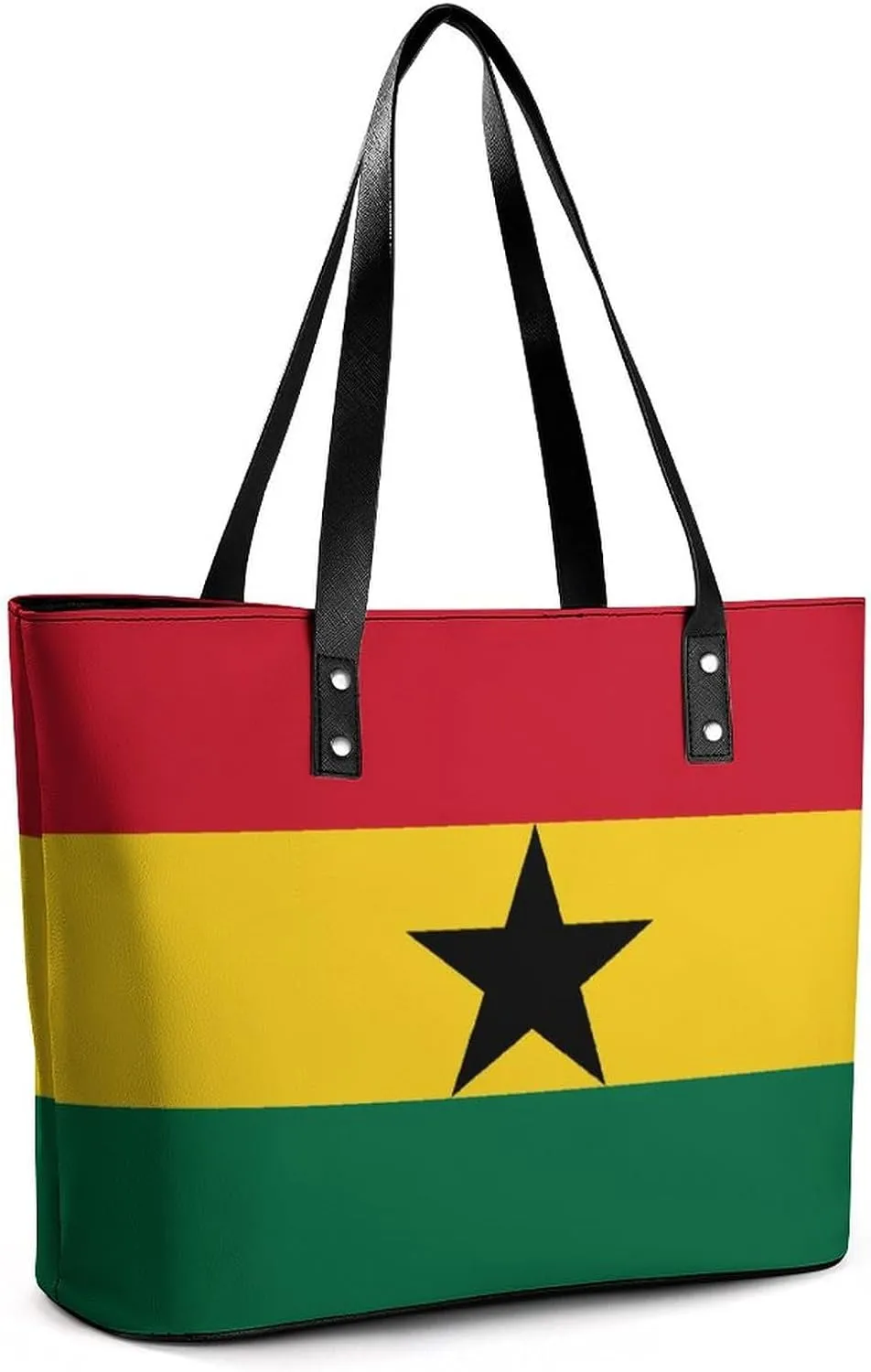 Trendy Hungary Flag Zipper Shoulder Bag Women Stylish Leather Tote for Daily Use