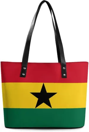 Trendy Hungary Flag Zipper Shoulder Bag Women Stylish Leather Tote for Daily Use