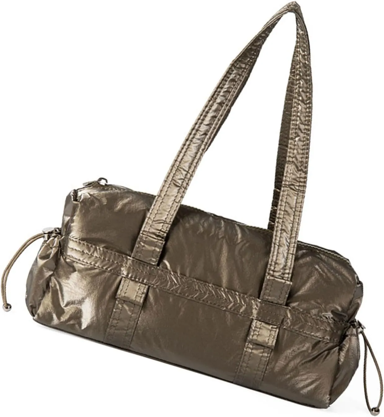 Trendy Women Shoulder Bag Top Handle Handbag Commuting Bag Large Capacity Underarm Bag PU Leather Armpit Bag