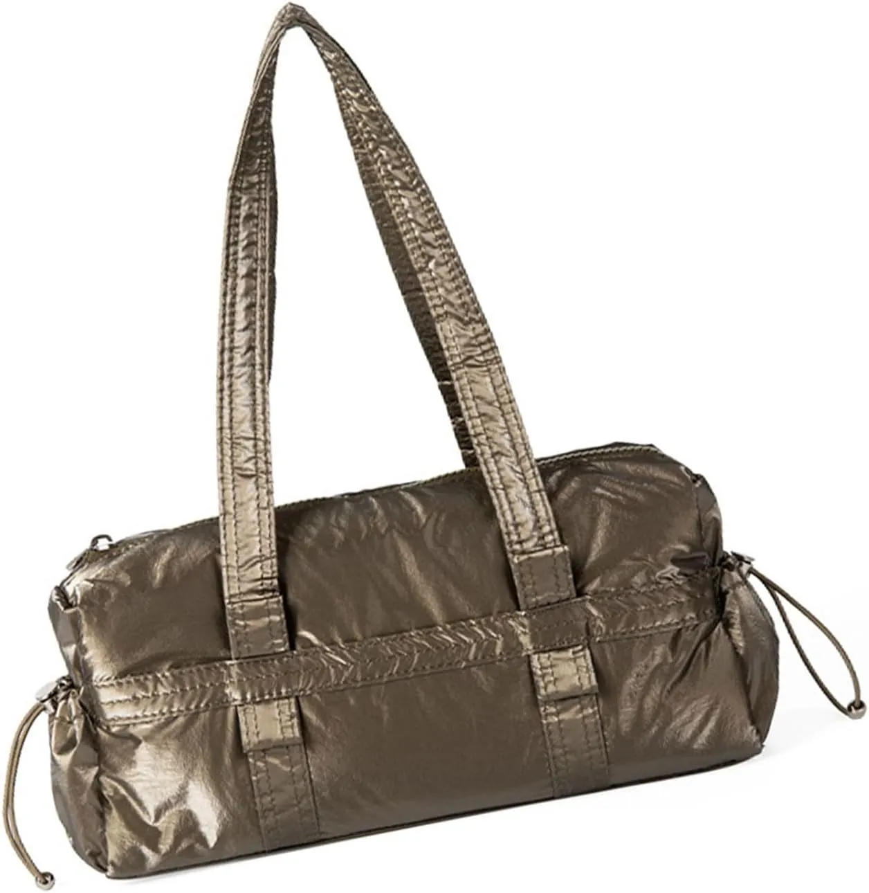 Trendy Women Shoulder Bag Top Handle Handbag Commuting Bag Large Capacity Underarm Bag PU Leather Armpit Bag
