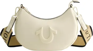 True Religion Women's Shoulder Bag Purse, Crescent Hobo Handbag with Adjustable Removable Strap and Horseshoe Logo