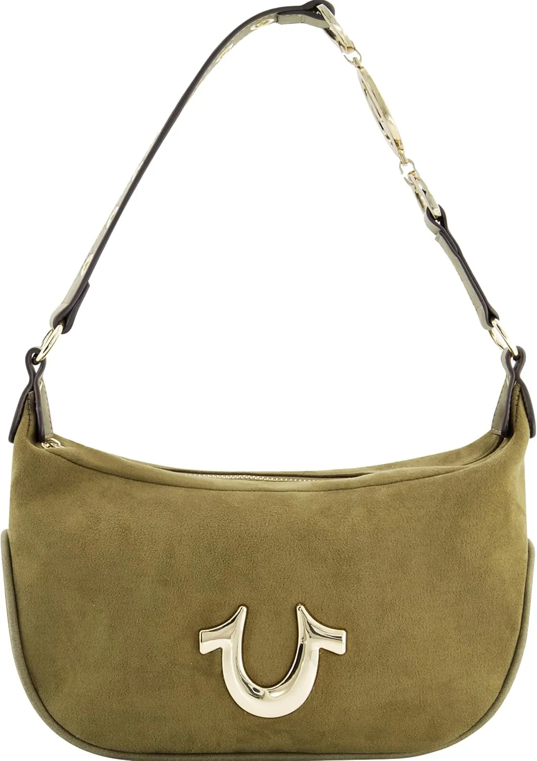True Religion Women's Shoulder Bag Purse, Hobo Handbag with Eyelet Strap