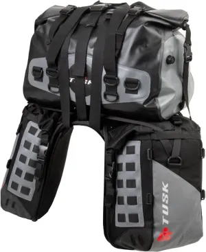 Tusk Highland X2 Rackless Luggage System w/Medium Dry Duffel Tail Bag KTM/Husky 690-701 Heat Shield for Husqvarna 701 Enduro 2016-2022