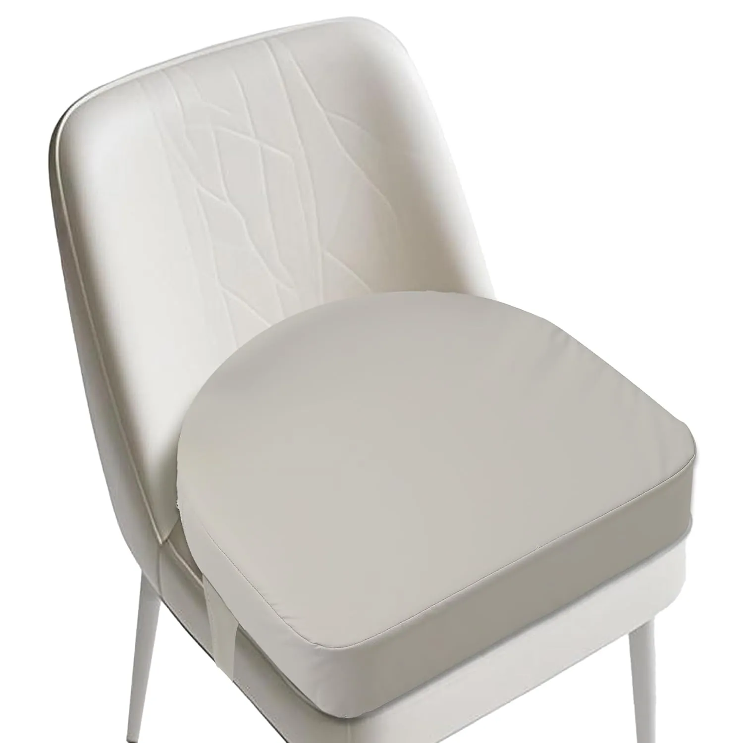 U-Shaped Toddler Booster Seat for Kitchen Chair (Big Size) Dining Table, Portable Waterproof PU Material Kids Booster Seat with Safety Buckles, High Cushion for Travel with Non-Slip Bottom