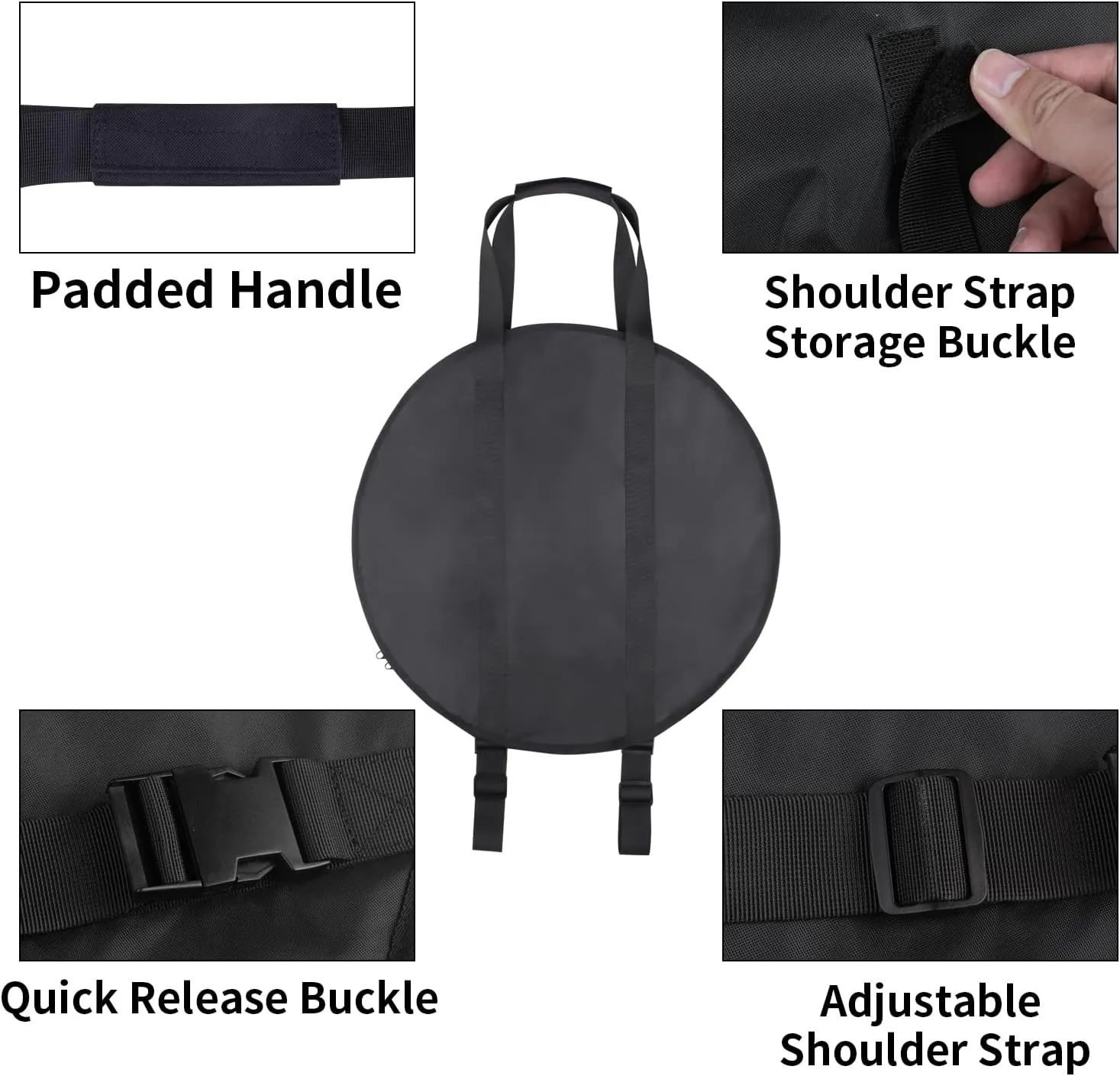 UCEDER Backpack Heat Deflector Carry Bag for Solo Stove,Heat Deflector for Fire Pit Transport and Storage Case Compatible with Yukon 27" Deflector（31" Diameter）