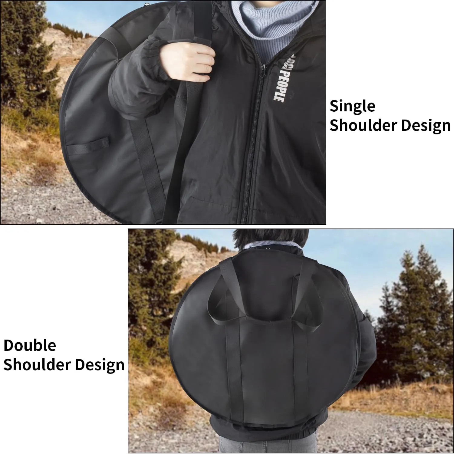 UCEDER Backpack Heat Deflector Carry Bag for Solo Stove,Heat Deflector for Fire Pit Transport and Storage Case Compatible with Yukon 27" Deflector（31" Diameter）