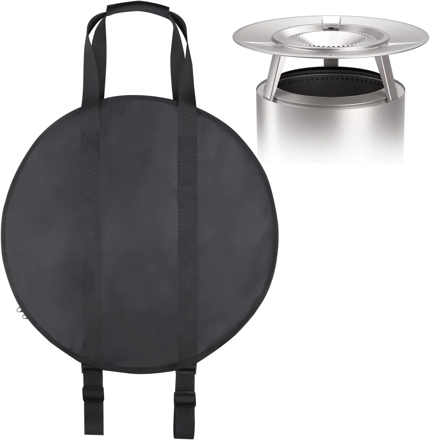 UCEDER Backpack Heat Deflector Carry Bag for Solo Stove,Heat Deflector for Fire Pit Transport and Storage Case Compatible with Yukon 27" Deflector（31" Diameter）