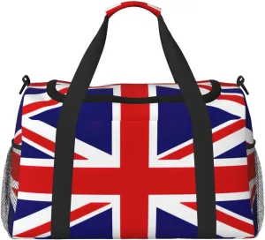 UK Flag Print Everyday Use Travel Duffle Bag Large Capacity Travel Bag Stylish Functional Bag