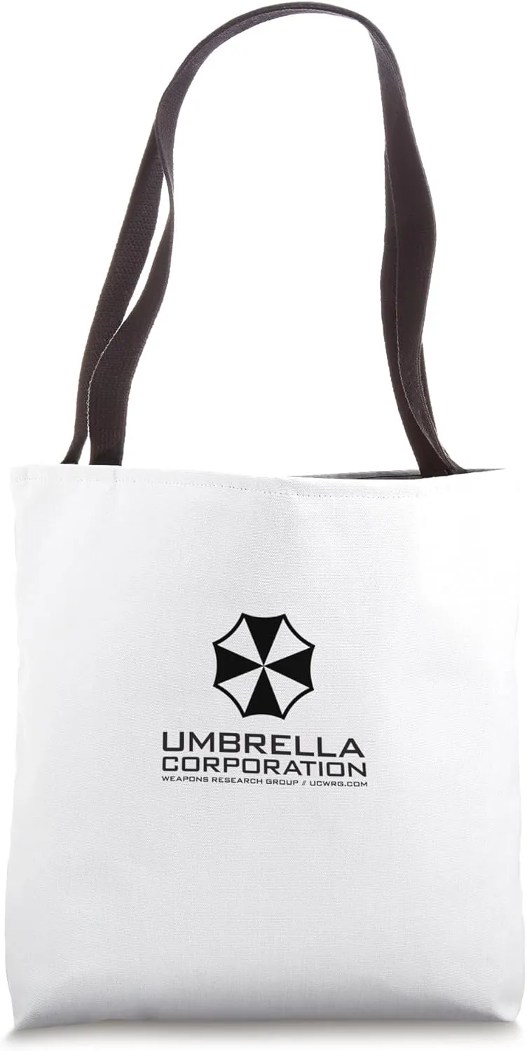 Umbrella Corporation Stacked Black and White Logo Tote Bag