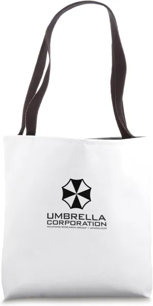 Umbrella Corporation Stacked Black and White Logo Tote Bag