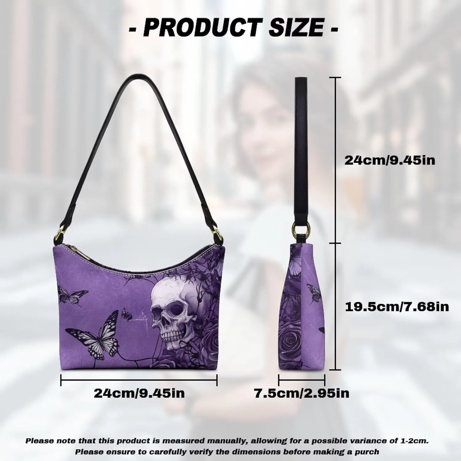 Underarm Shoulder Bag for Women Handbag with Zipper Fashion Top Handle Bag Work Travel Wallet Purse