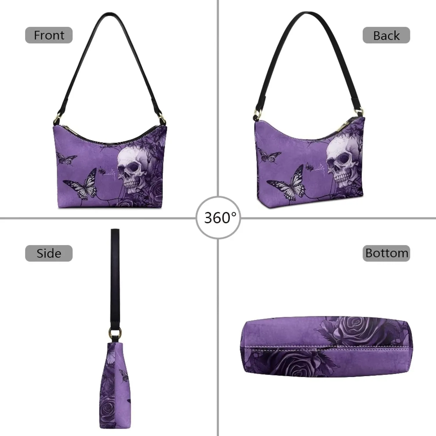 Underarm Shoulder Bag for Women Handbag with Zipper Fashion Top Handle Bag Work Travel Wallet Purse