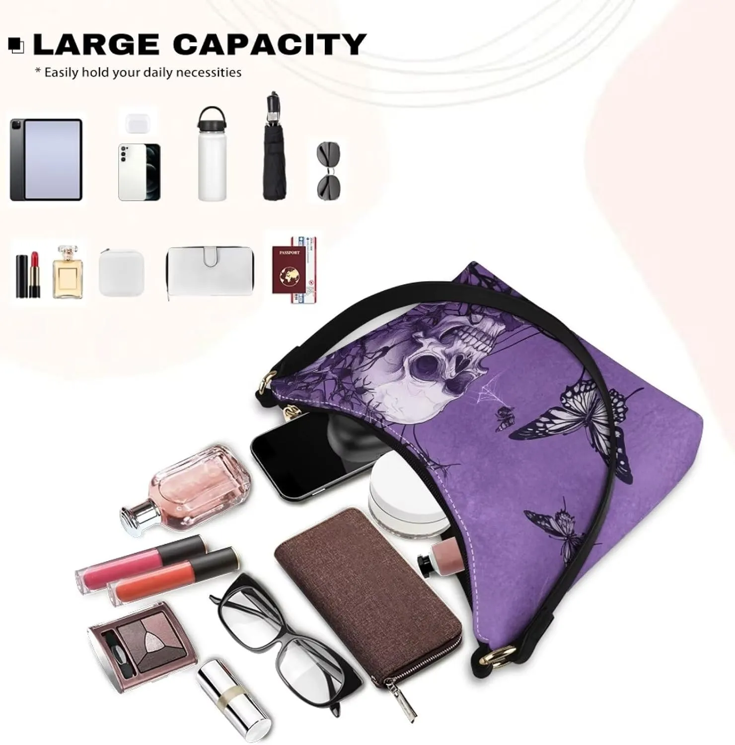 Underarm Shoulder Bag for Women Handbag with Zipper Fashion Top Handle Bag Work Travel Wallet Purse