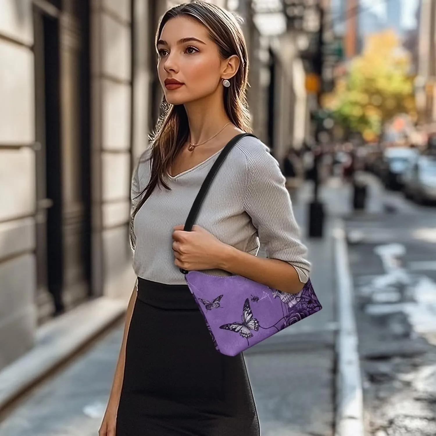 Underarm Shoulder Bag for Women Handbag with Zipper Fashion Top Handle Bag Work Travel Wallet Purse