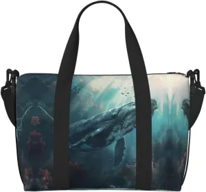 Undersea Whale Print Versatile Gym Sports Bag,Companion For Your Journeys And Fitness Routines