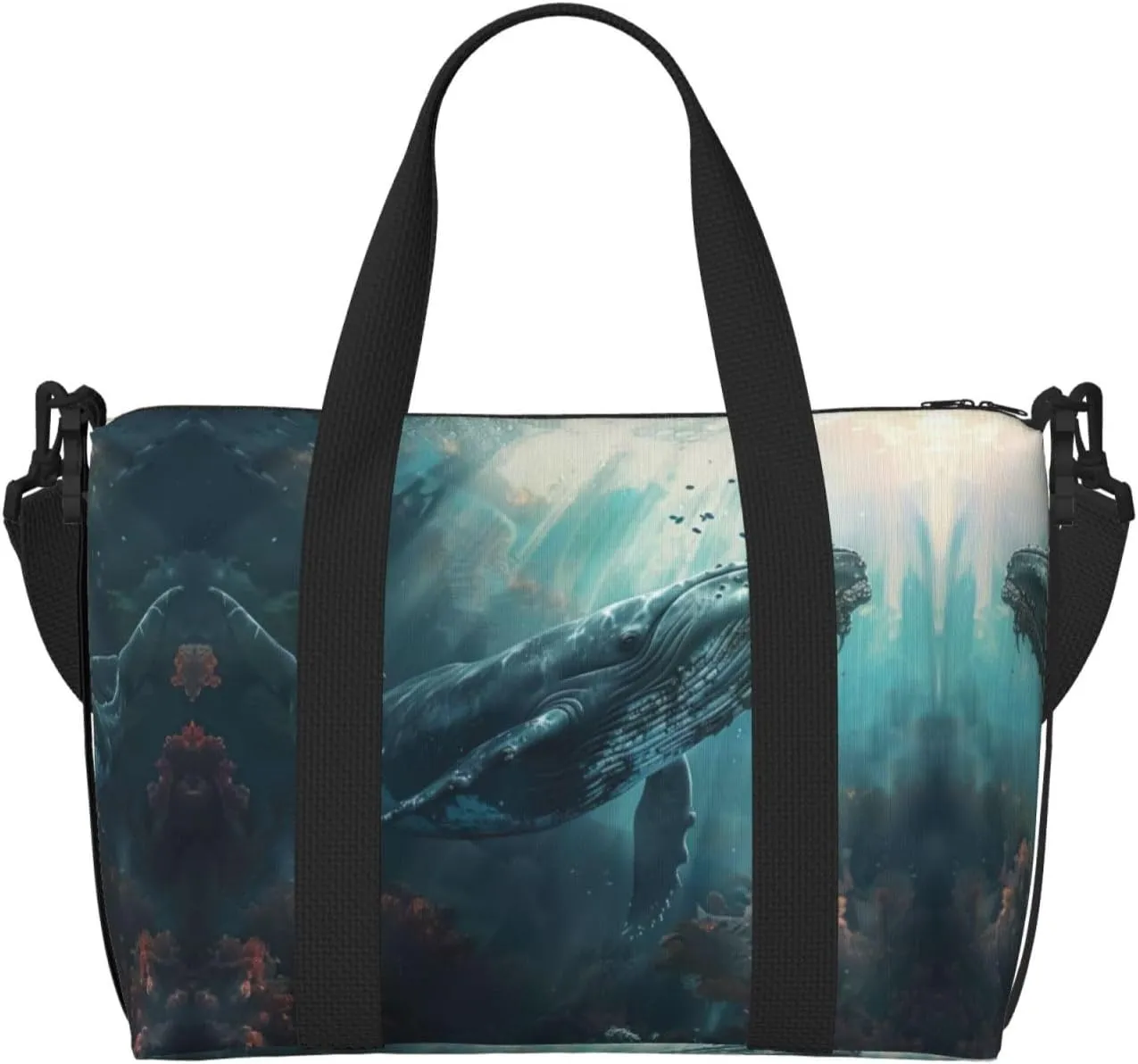 Undersea Whale Print Versatile Gym Sports Bag,Companion For Your Journeys And Fitness Routines