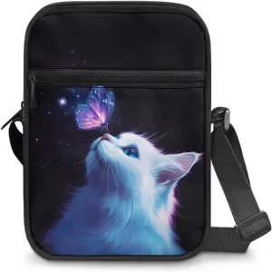 Unisex Fashion Messenger Bag Small Lightweight Crossbody Shoulder Purse Zip Cross Body Satchel with Muti Pockets