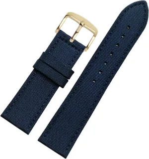 Universal Strap,18-24mm Nylon Genuine Leather Splicing Waterproof Watchband Bracelet Sweat Absort Watch Strap Replacement for Dial Quartz Watch