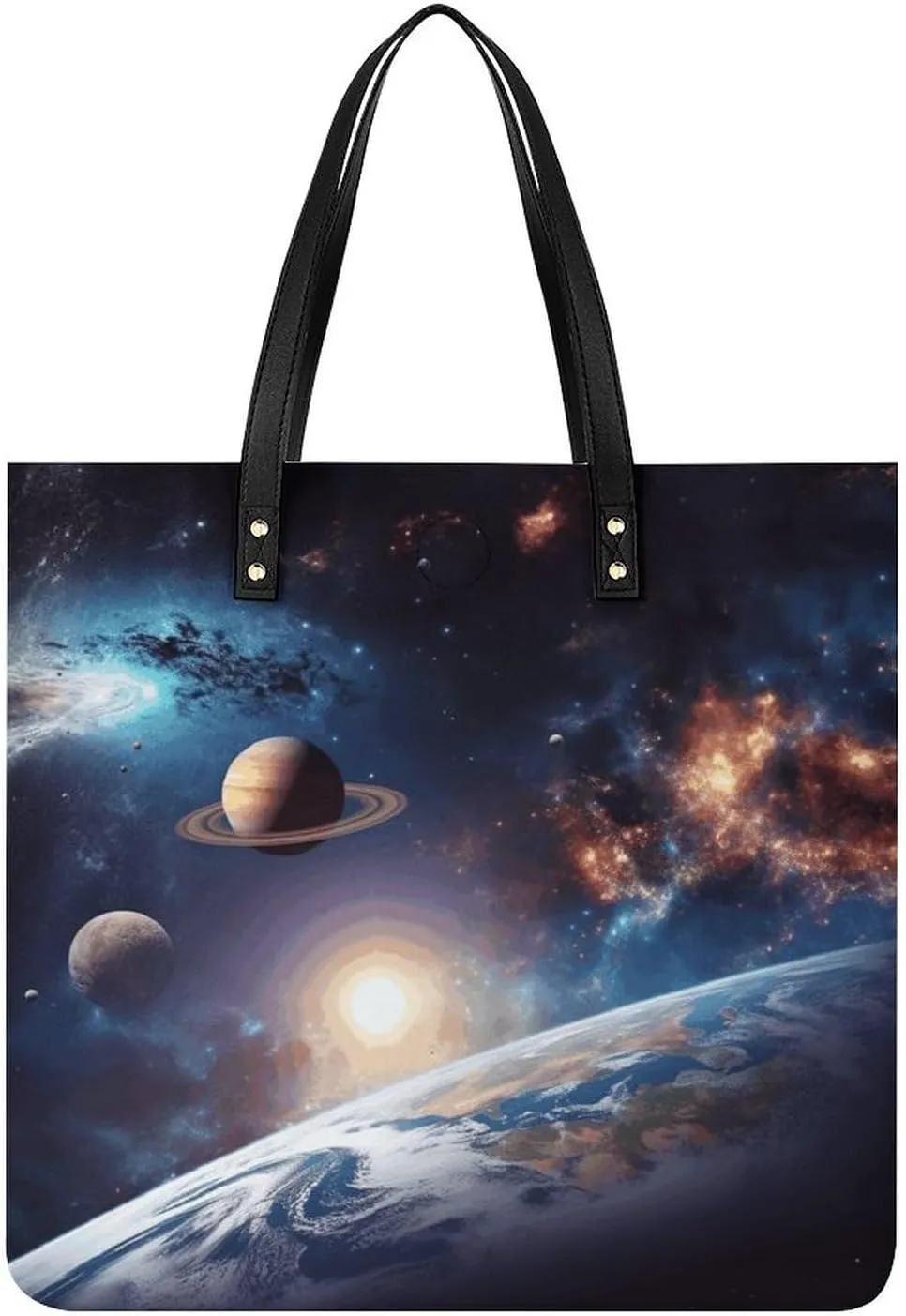 Universe Galaxy Outer Space Large Leather Handbags Women Fashion Handbag Multifunctional Travel Bag It Is A Great Gift for Mothers, Teachers, Friends, Bridesmaids