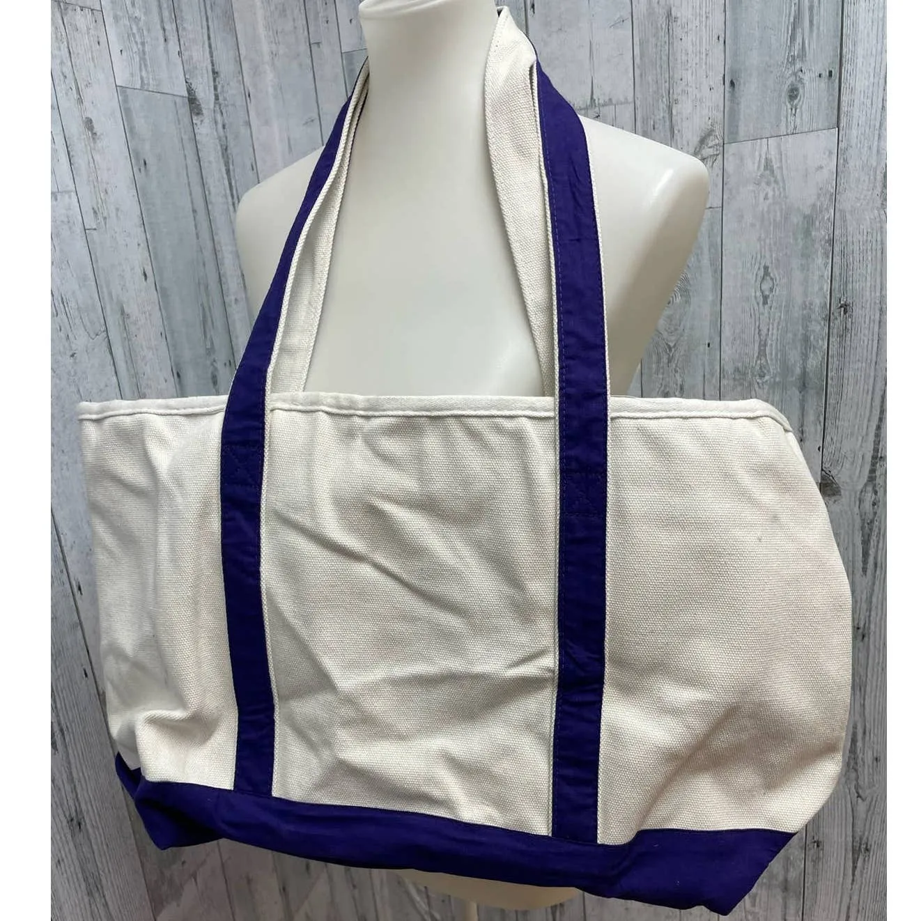 Upcycled Embroidered Purple Rose Full Zip Top Cotton Canvas Tote Bag Pocket