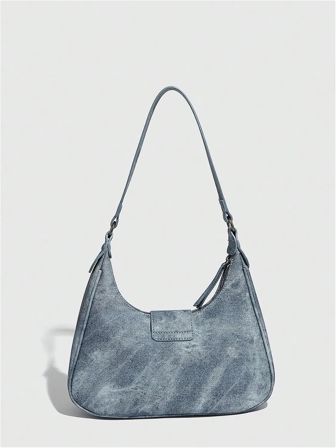 Verdusa Women's Hobo PU Leather Clutch Shoulder Bags Buckle Zipper Vintage Handbags