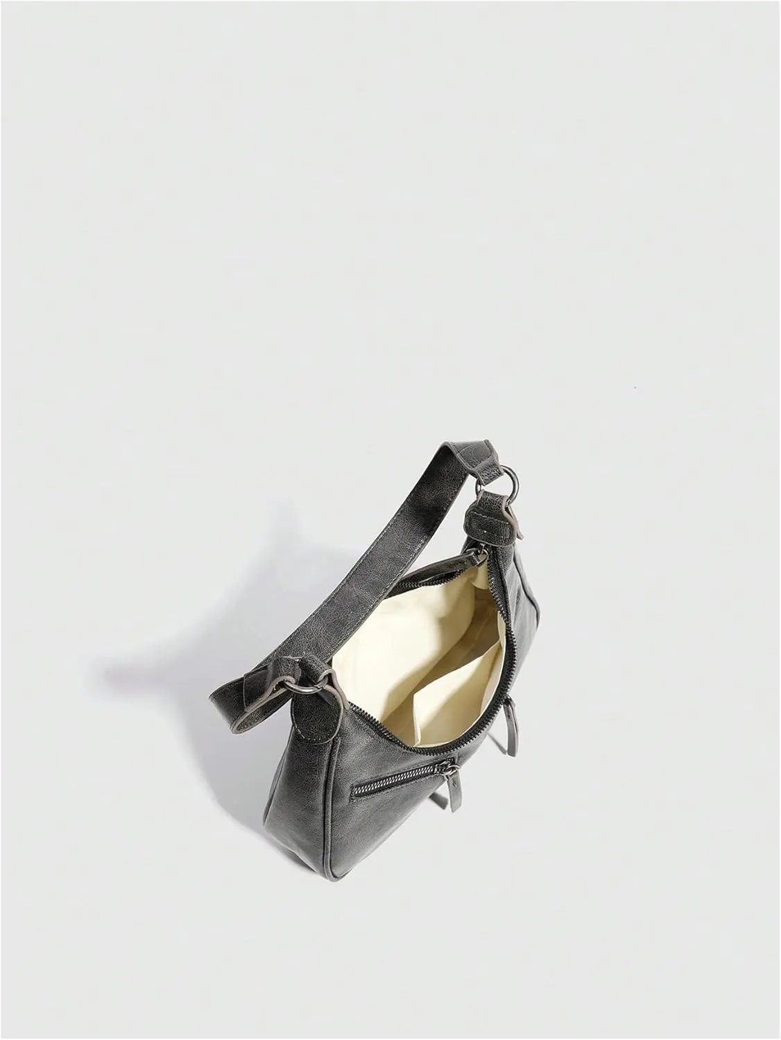 Verdusa Women's Hobo PU Leather Clutch Shoulder Bags Buckle Zipper Vintage Handbags