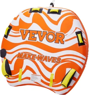 VEVOR Towable Tubes for Boating, 1-2/1-3 Riders, 340-510 lbs, 51.8"-63", Full Nylon Cover, EVA Grab Handles