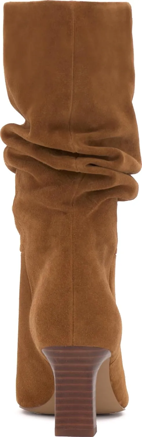 Vince Camuto Womens Skylar Slouchy Leather Mid-Calf Boots