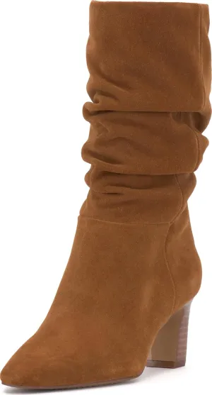Vince Camuto Womens Skylar Slouchy Leather Mid-Calf Boots