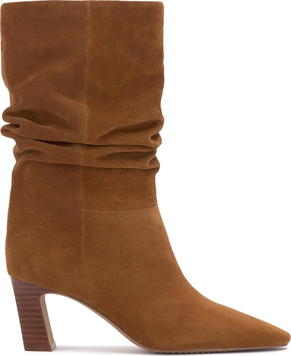 Vince Camuto Womens Skylar Slouchy Leather Mid-Calf Boots