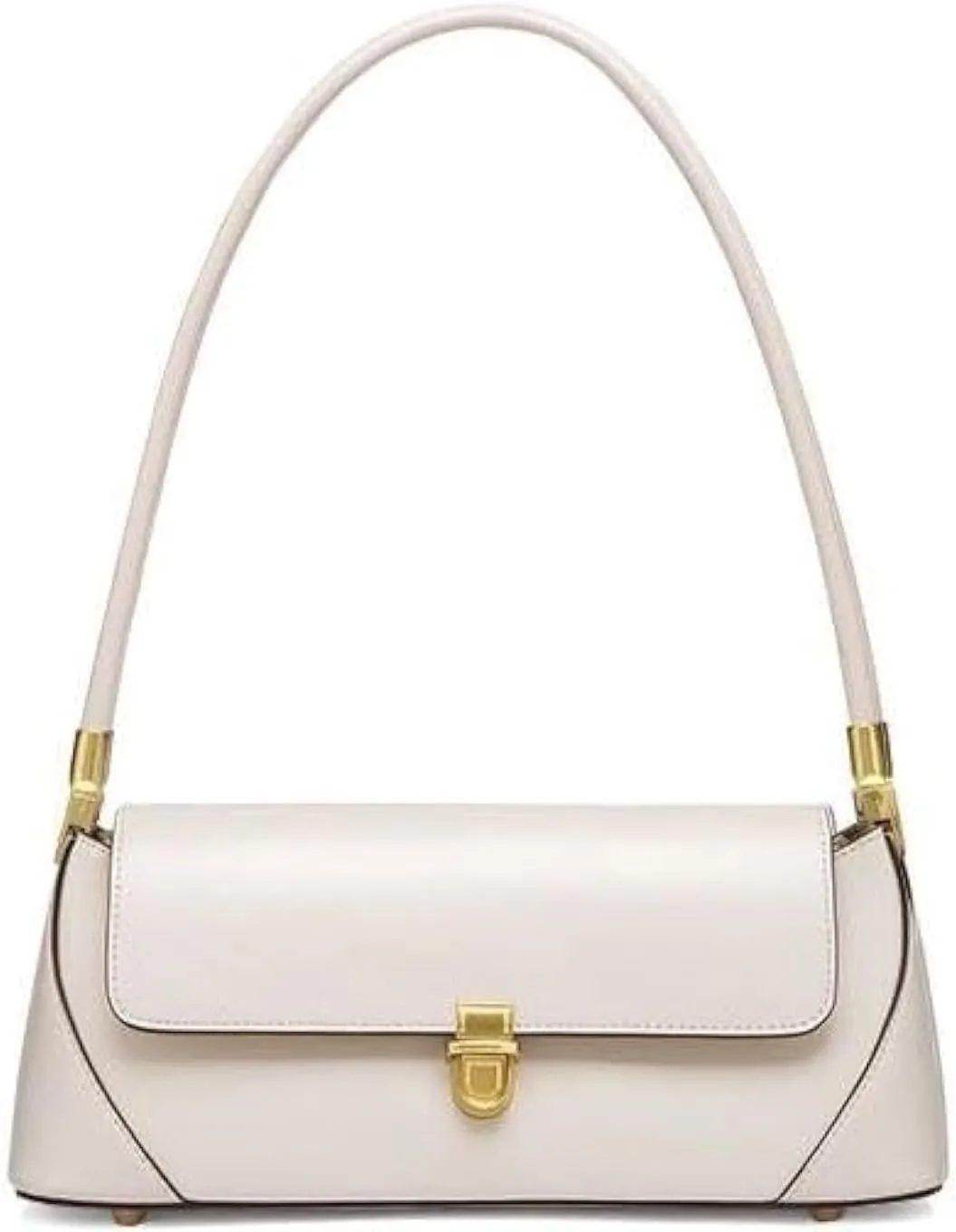 Vintage 90s Shoulder Bag for Women, Classic Buckle-Closure Small Purse