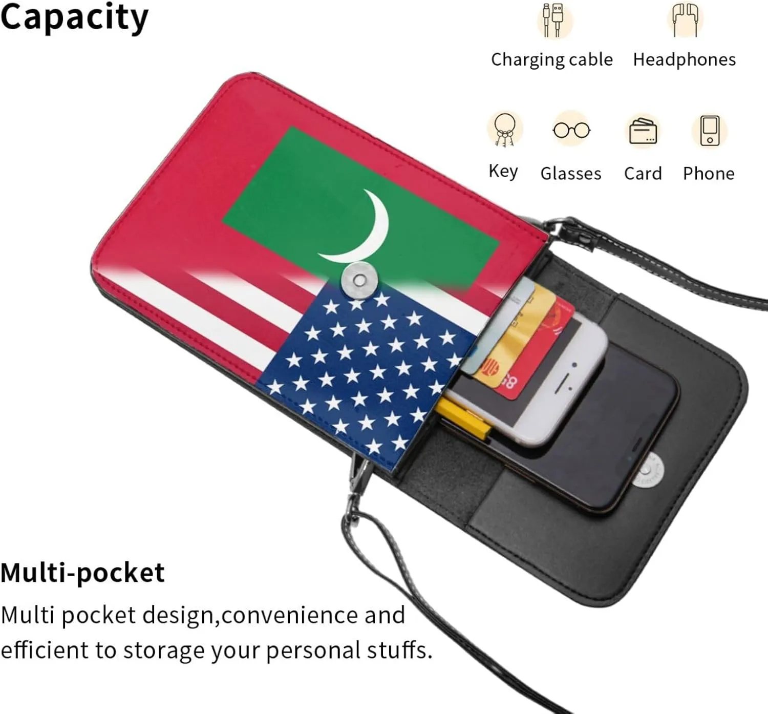 Vintage America Nepal Nepalese Flag Small Crossbody Purse Cell Phone Bag for Women Girls Mini Over Shoulder Handbag Wallet