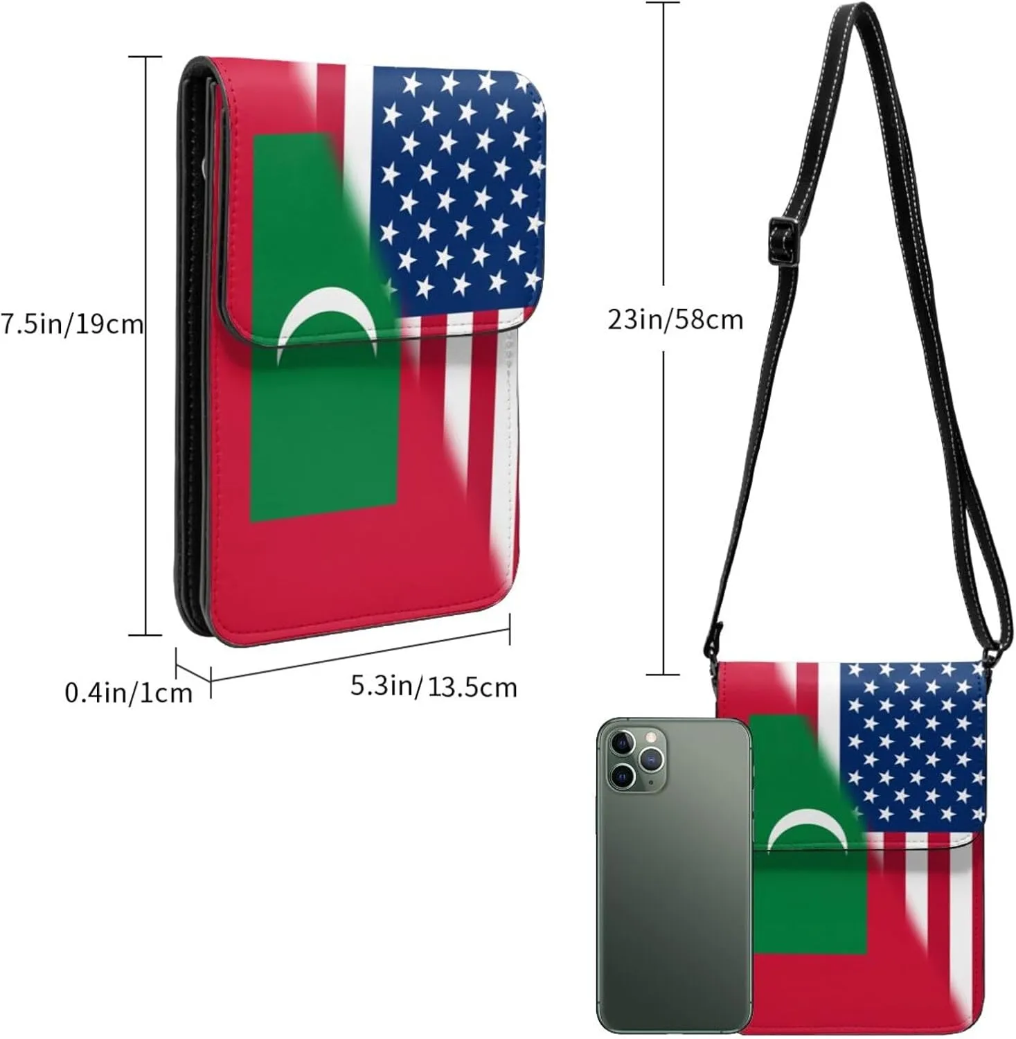Vintage America Nepal Nepalese Flag Small Crossbody Purse Cell Phone Bag for Women Girls Mini Over Shoulder Handbag Wallet