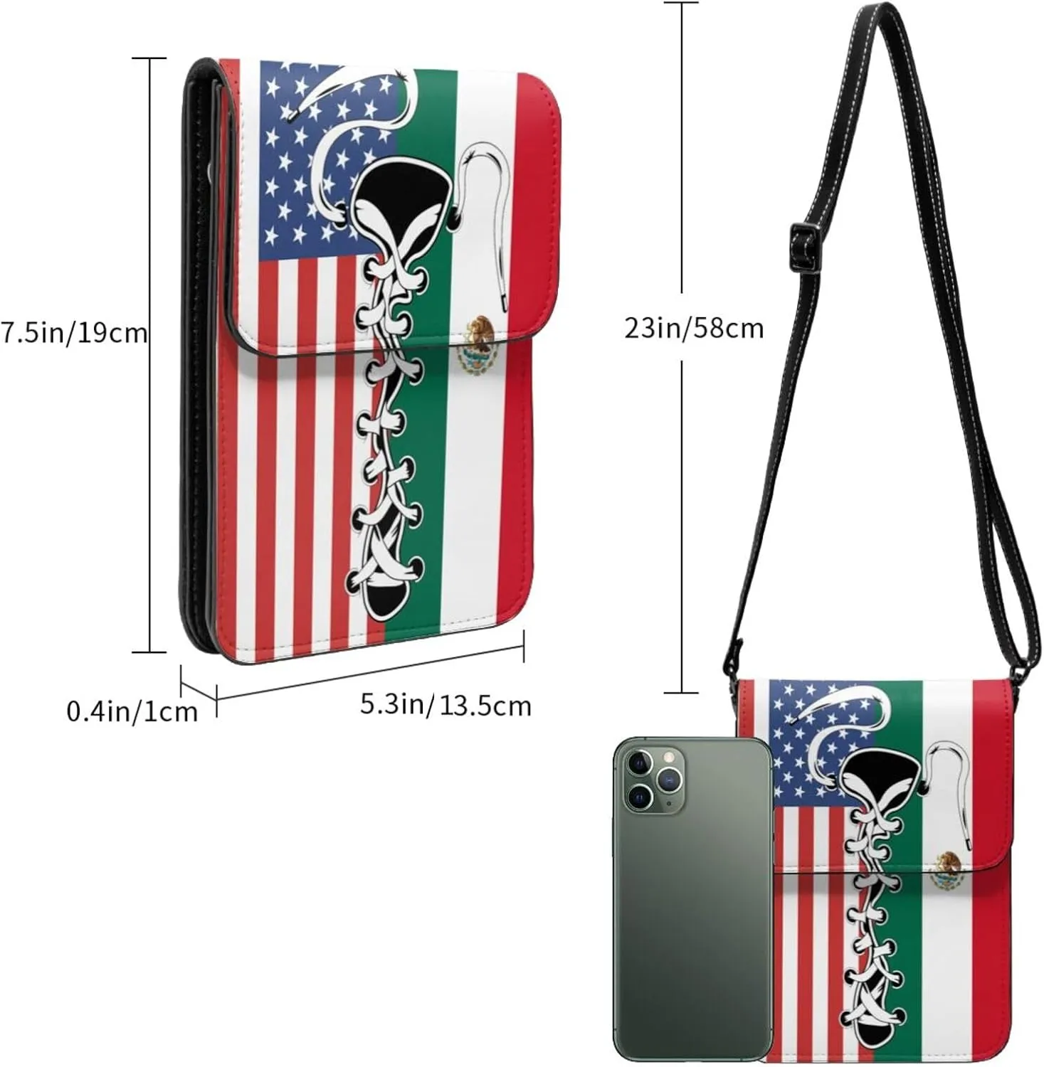 Vintage America Palauan Palau Flag Funny Shoelace Small Crossbody Purse Cell Phone Bag for Women