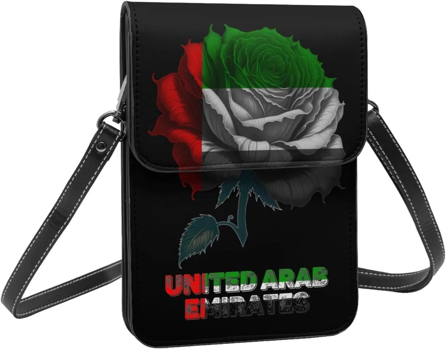 Vintage Argentina Argentinean Flag Rose Flower Small Crossbody Purse Cell Phone Bag for Women
