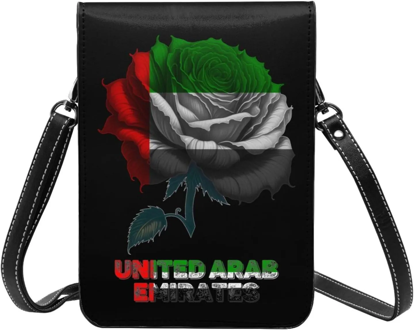 Vintage Argentina Argentinean Flag Rose Flower Small Crossbody Purse Cell Phone Bag for Women