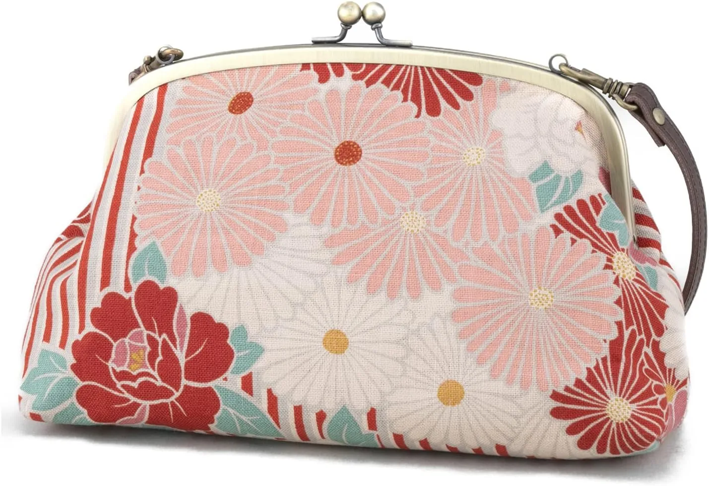 Vintage Kiss Lock Purses and Handbags Crossbody Bag/Made in Japan Japanese Evening Clutch Buckle Purse Shoulder/for Woman