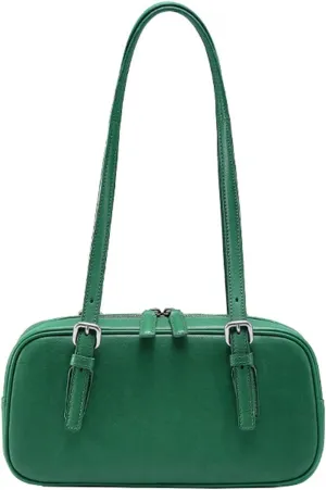 Vintage PU Top Handle Handbag for Women - Stylish Shoulder Bag with Zipper Closure, Everyday Use
