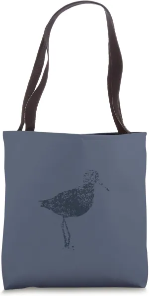 Vintage Sandpiper Design - Painted Sandpiper - Shorebird Tote Bag
