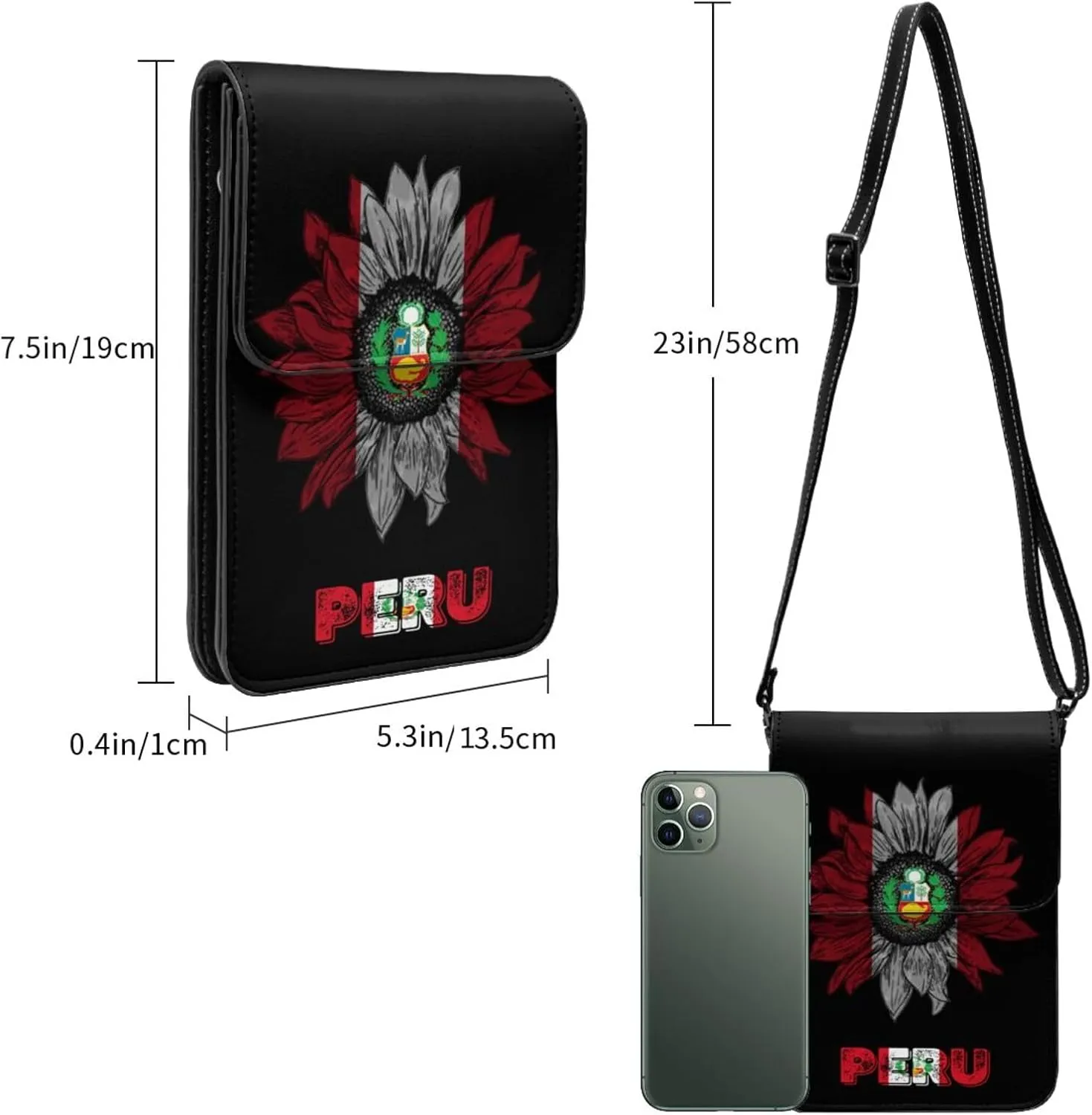 Vintage Spain Spanish Espana Espanol Flag Sunflower Small Crossbody Purse Cell Phone Bag for Women
