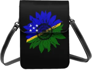Vintage Sunflower Uzbekistan Uzbekistani Flag Small Crossbody Purse Cell Phone Bag for Women
