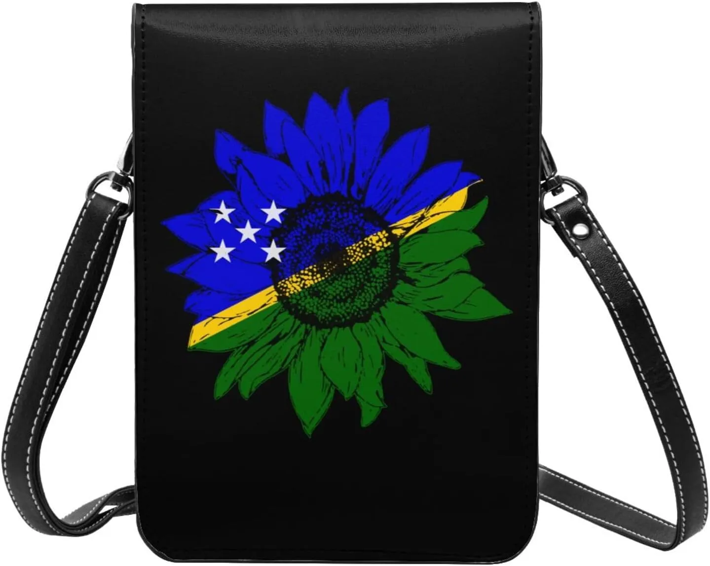 Vintage Sunflower Uzbekistan Uzbekistani Flag Small Crossbody Purse Cell Phone Bag for Women