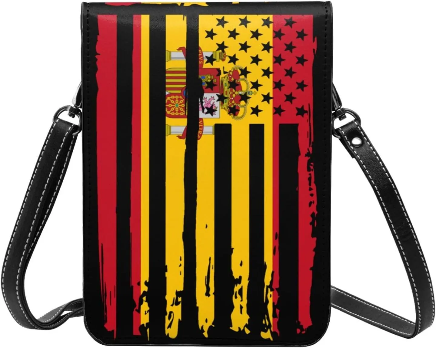 Vintage Tanzanian America Flag Striped Patterns Small Crossbody Purse Cell Phone Bag for Women