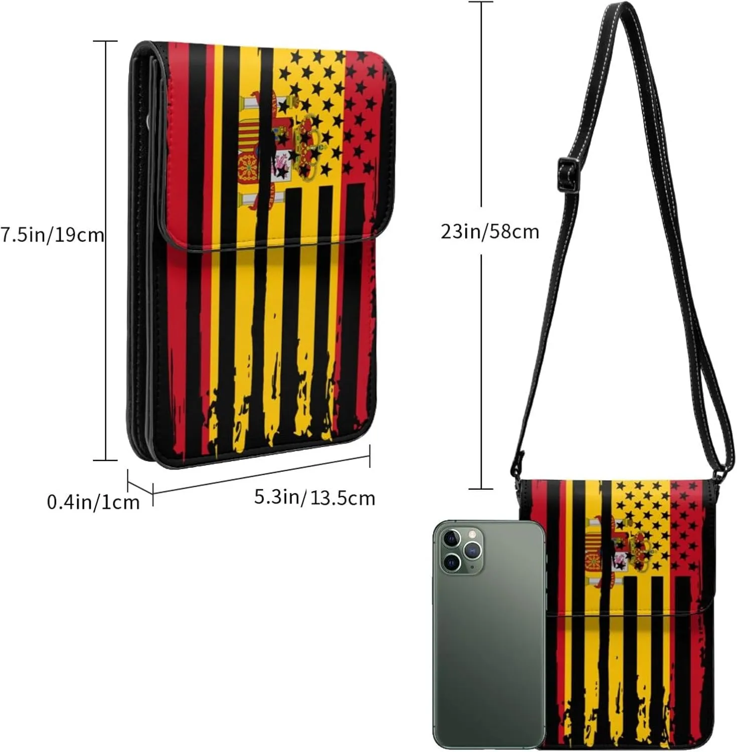 Vintage Tanzanian America Flag Striped Patterns Small Crossbody Purse Cell Phone Bag for Women