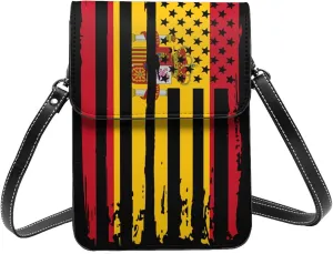 Vintage Tanzanian America Flag Striped Patterns Small Crossbody Purse Cell Phone Bag for Women