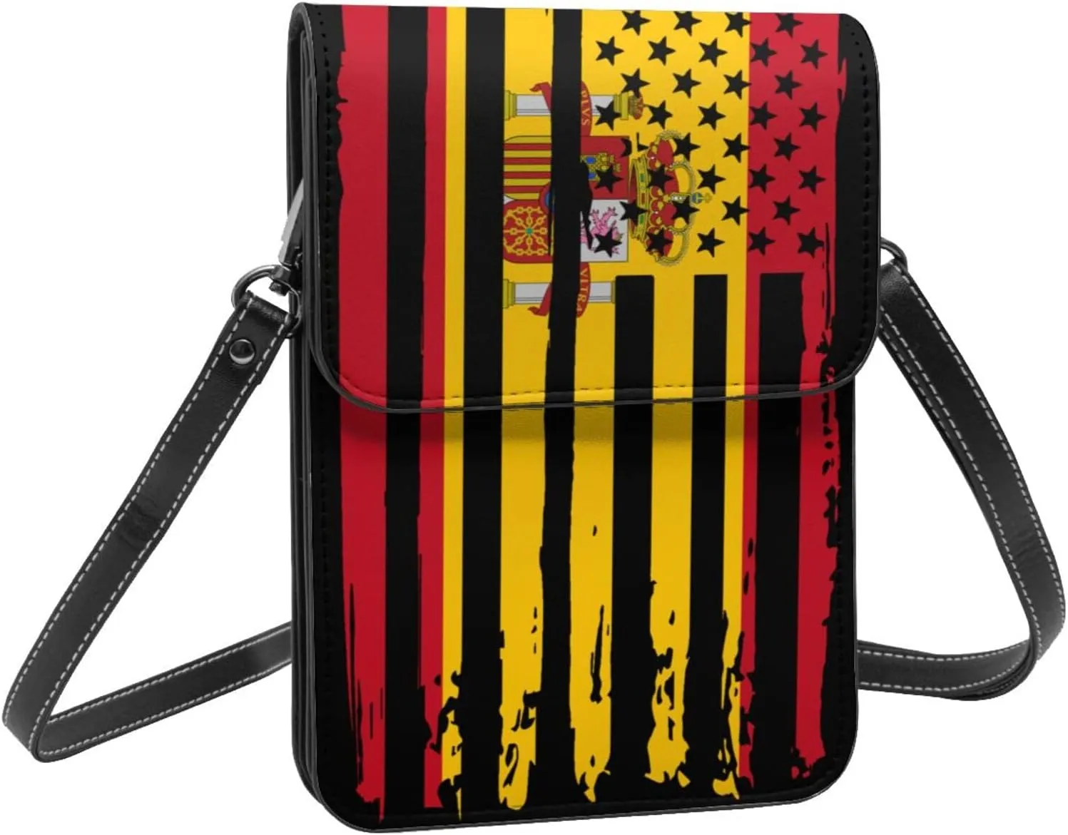 Vintage Tanzanian America Flag Striped Patterns Small Crossbody Purse Cell Phone Bag for Women