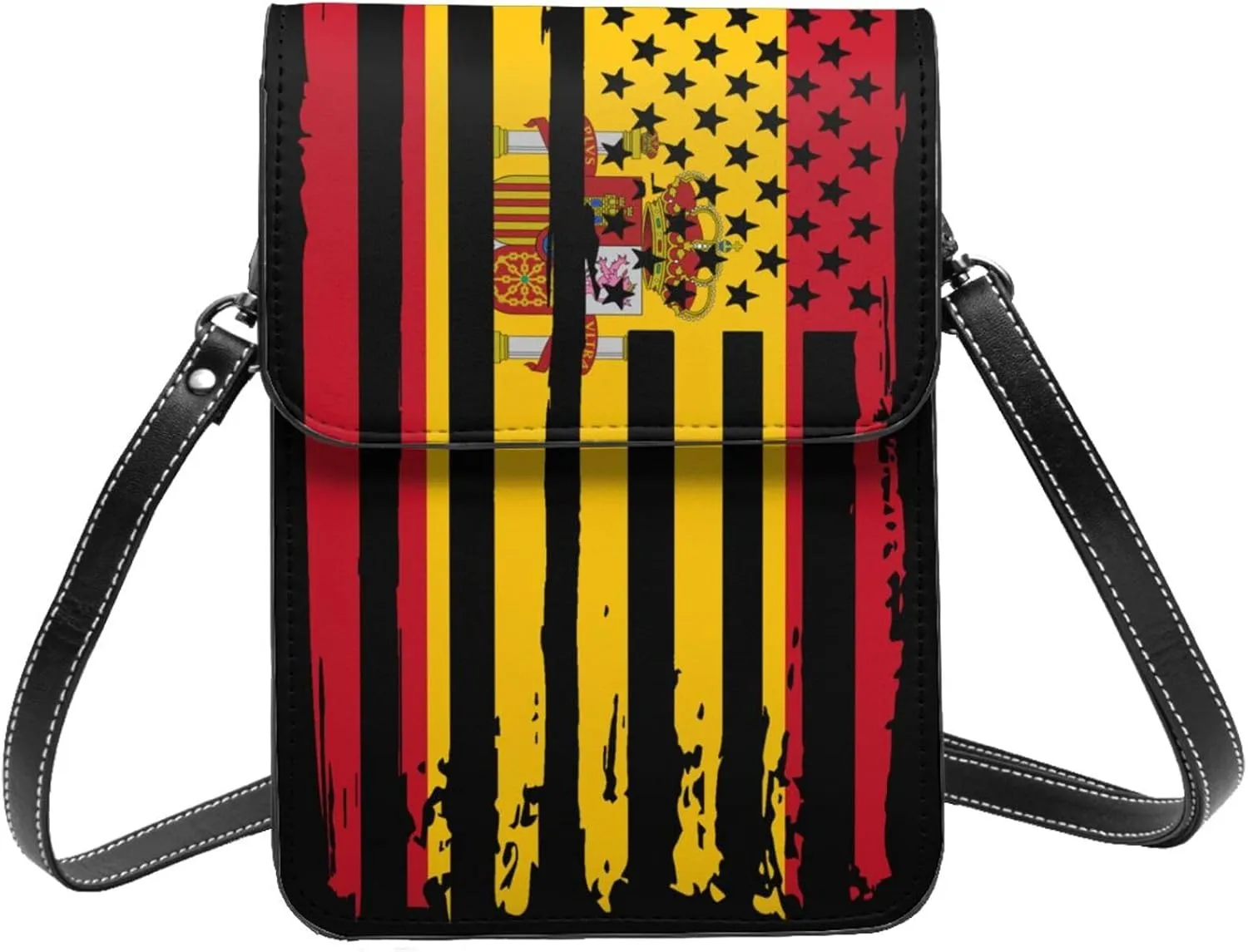 Vintage Tanzanian America Flag Striped Patterns Small Crossbody Purse Cell Phone Bag for Women